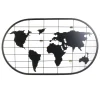 PELE MELE FILAIRE NOIR MAPPEMONDE 60X35CM
