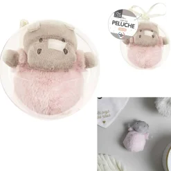 PELUCHE HIPPO BOULE TRANSPARENTE