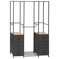 PENDERIE 6 TIROIRS TISSA GRIS D.116X40X176CM