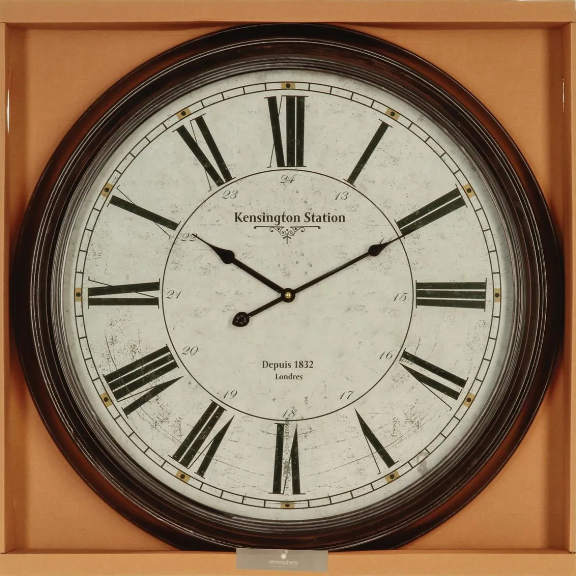PENDULE METAL NOIRE D.62CM