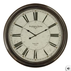 PENDULE METAL NOIRE D.62CM