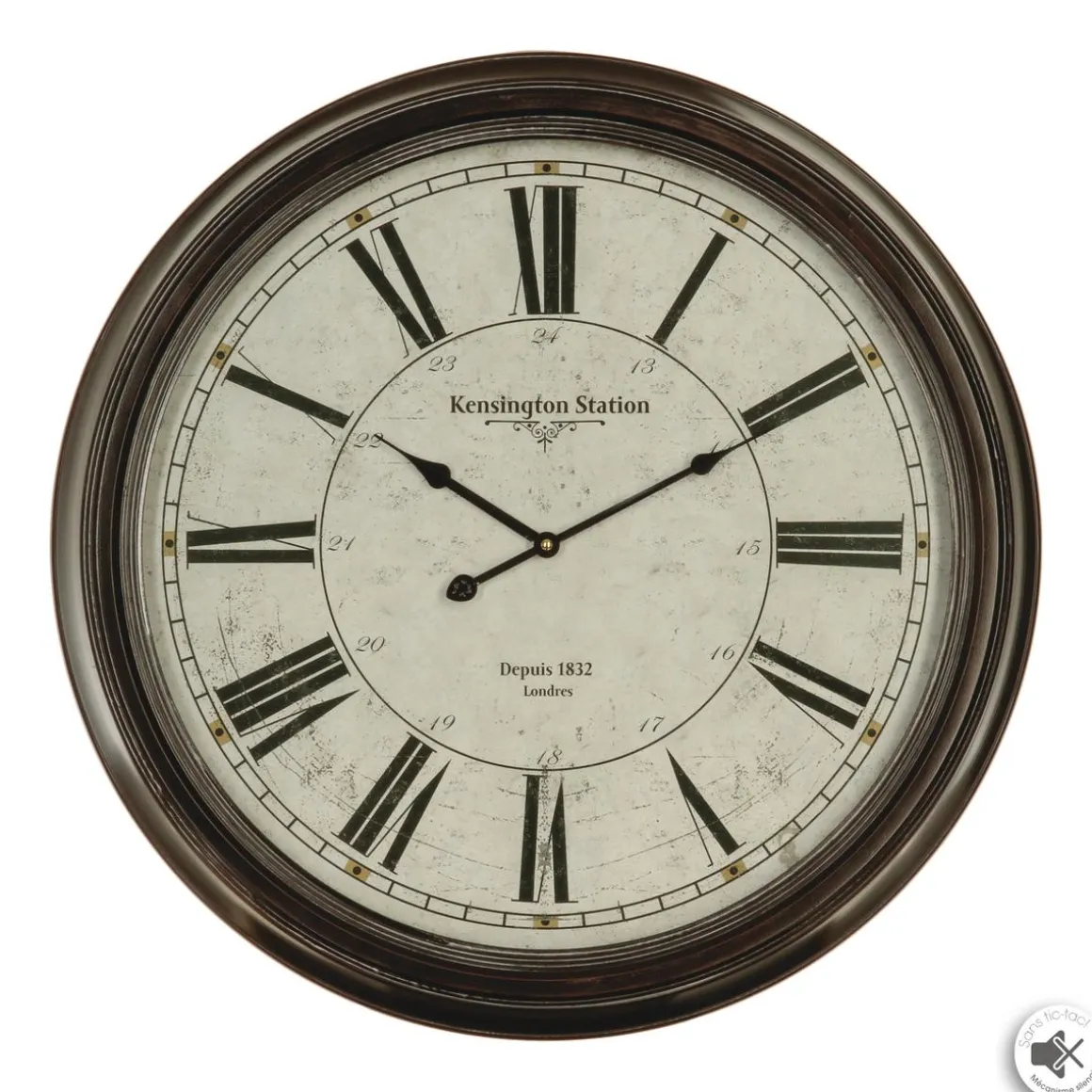 PENDULE METAL NOIRE D.62CM