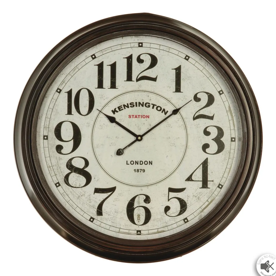 PENDULE METAL NOIRE D.62CM