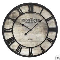 PENDULE METAL VINTAGE D.68CM