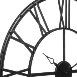 PENDULE METAL VINTAGE NOIR D.70CM