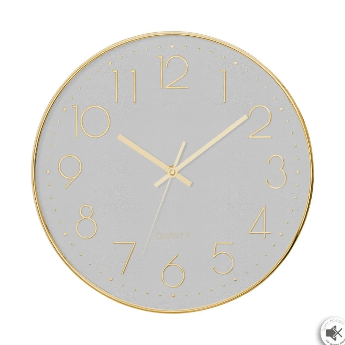 PENDULE SILENCE GOLD D.30CM