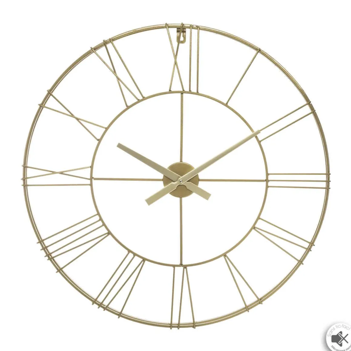 PENDULE SILENCE METAL OR D.70CM