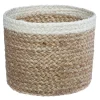 PETIT PANIER JUTE BLANC D.19X14.5CM