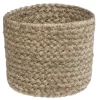 PETIT PANIER JUTE BLANC D.11.5X10CM