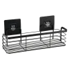 PETIT PANIER RECTANGLE METAL SUR CARTE ADHESIVE NOIR MAT