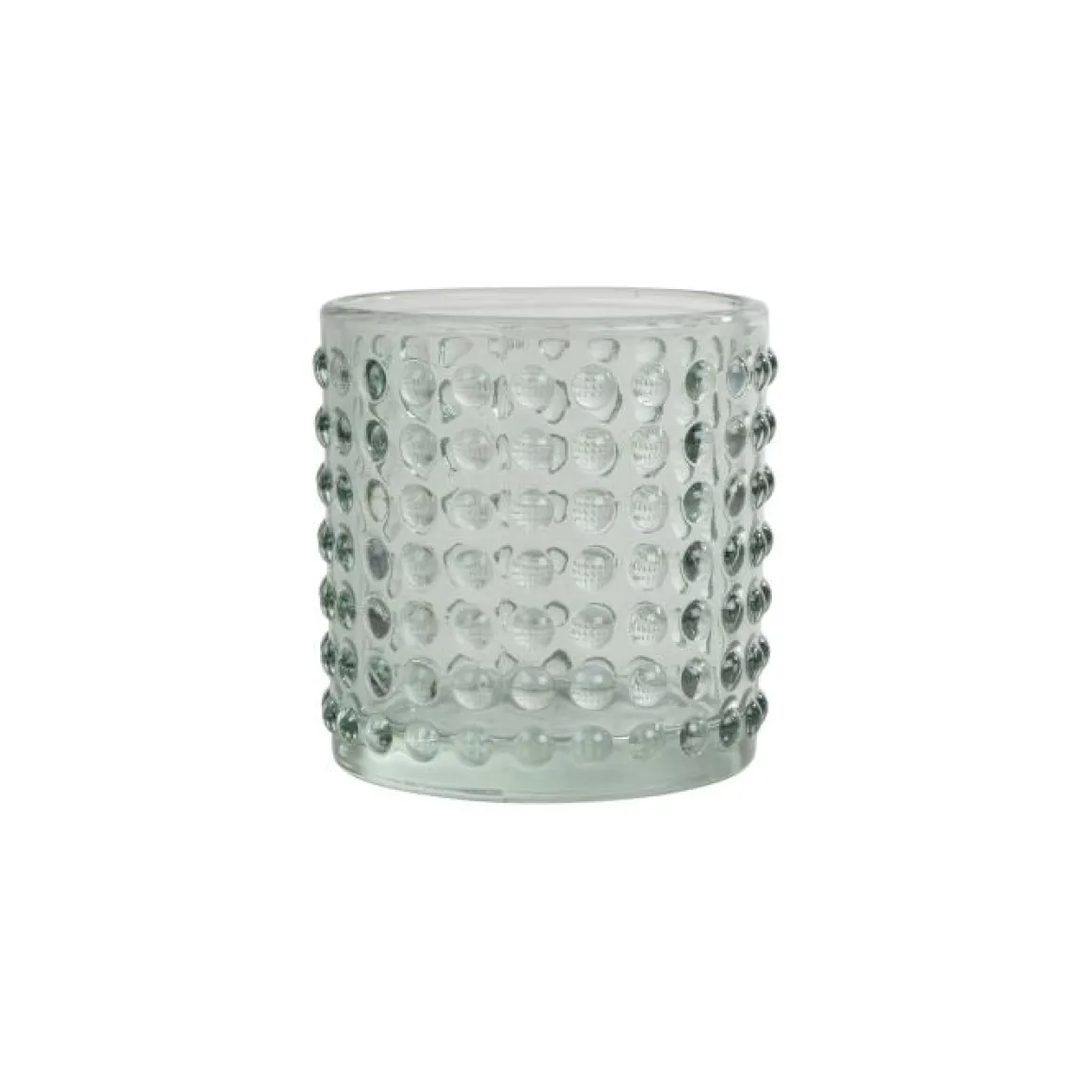 PHOTOPHORE BULLE VERRE TEINTE 7X7.7CM CELADON