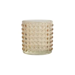 PHOTOPHORE BULLE VERRE TEINTE 7X7.7CM SEMOULE