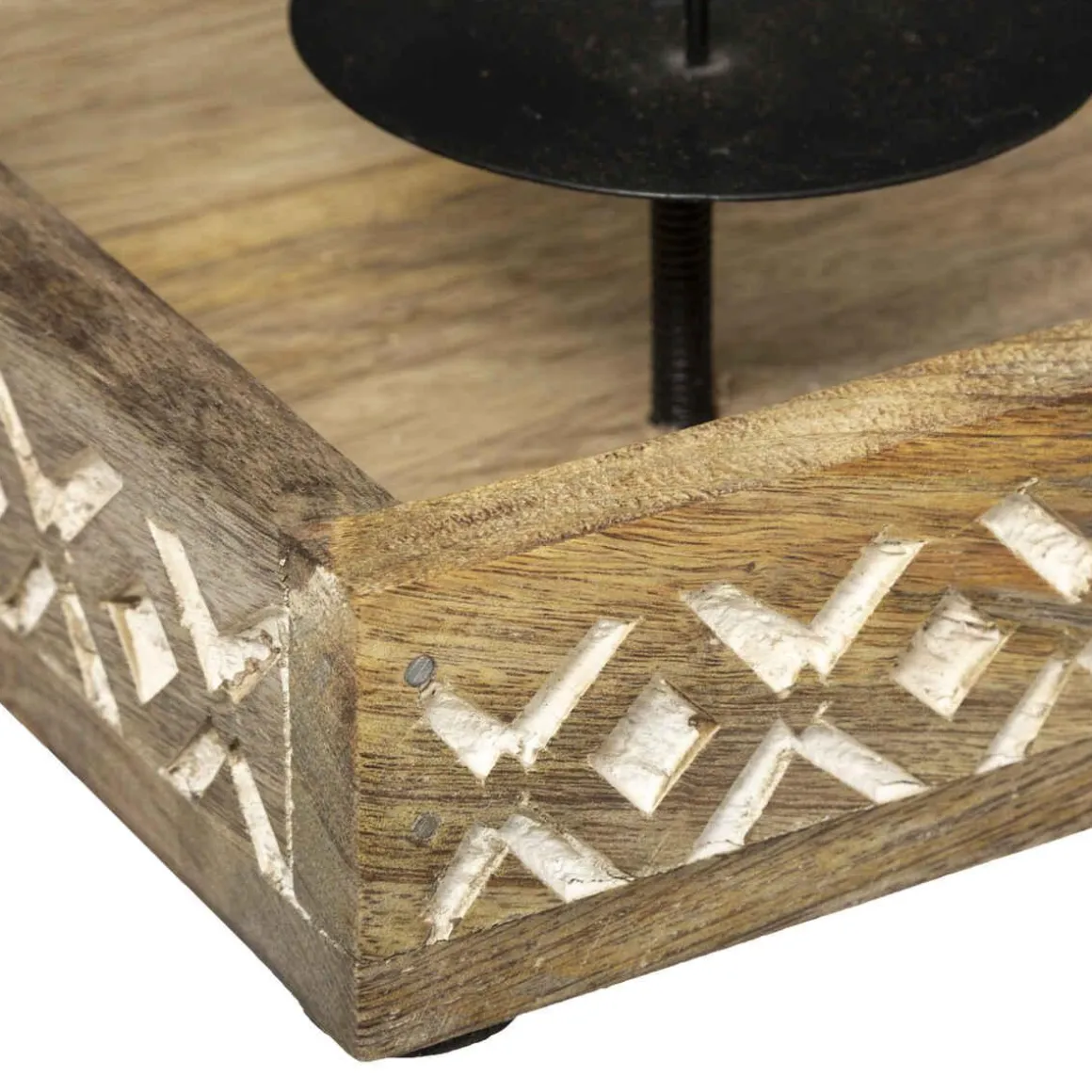 PHOTOPHORE MANGUIER NATUREL HACIENDA L.35CM