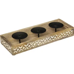 PHOTOPHORE MANGUIER NATUREL HACIENDA L.35CM
