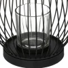 PHOTOPHORE METAL FILAIRE NOIR H.23CM