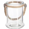 PHOTOPHORE VERRE AVEC CORDE LENA H.17CM