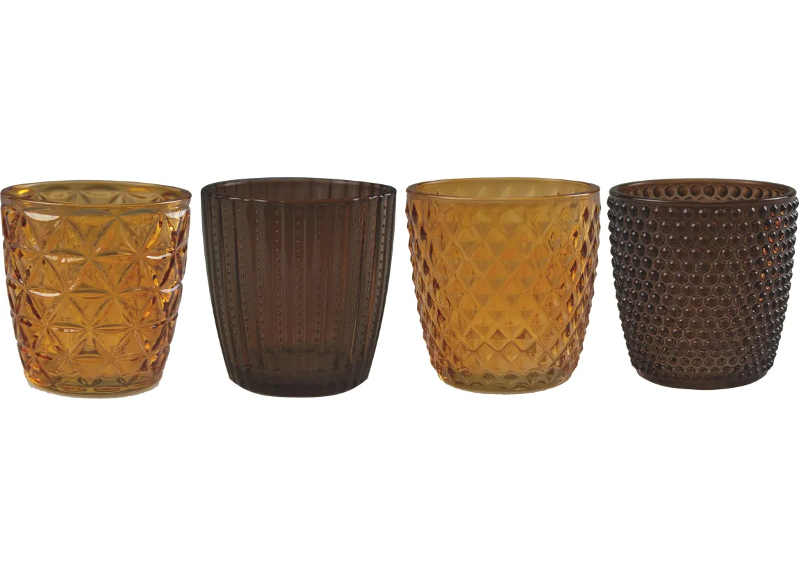 PHOTOPHORE VERRE MARRON AMBRE