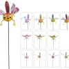 PIC PAPILLON LIBELLULE ABEILLE PLASTIQUE METAL H.60CM