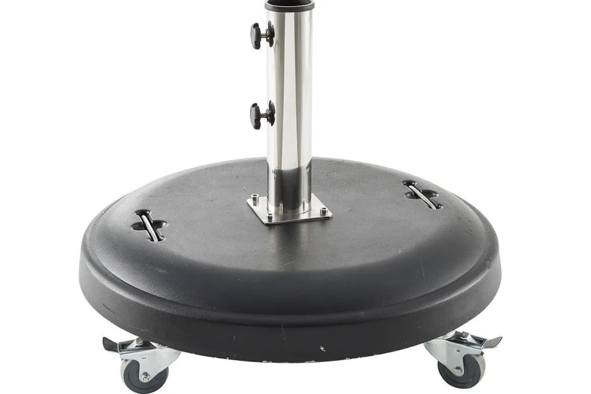 PIED PARASOL BETON 50KG AVEC ROUES