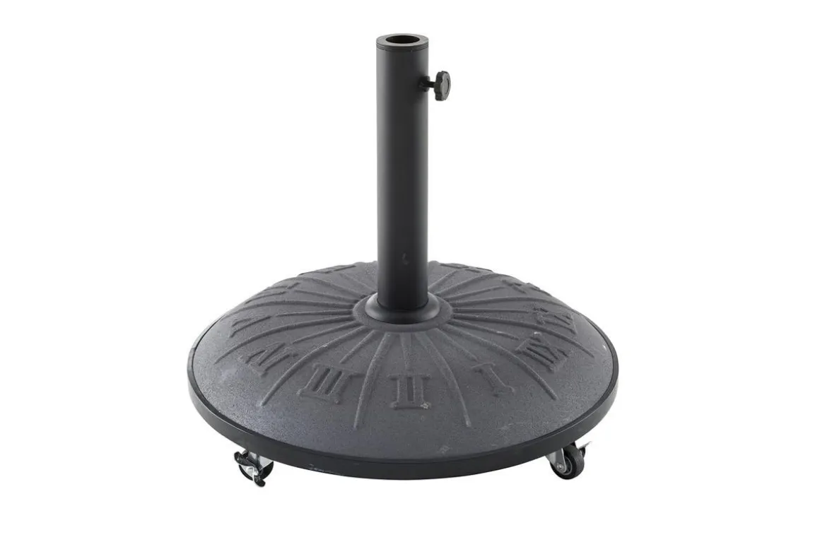 PIED PARASOL KOLYMO 25KG GRIS AVEC ROUES
