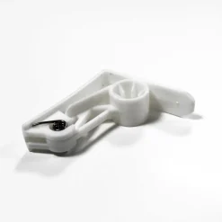 4 PINCES 6X5.3 CM PLASTIQUE BLANCHE