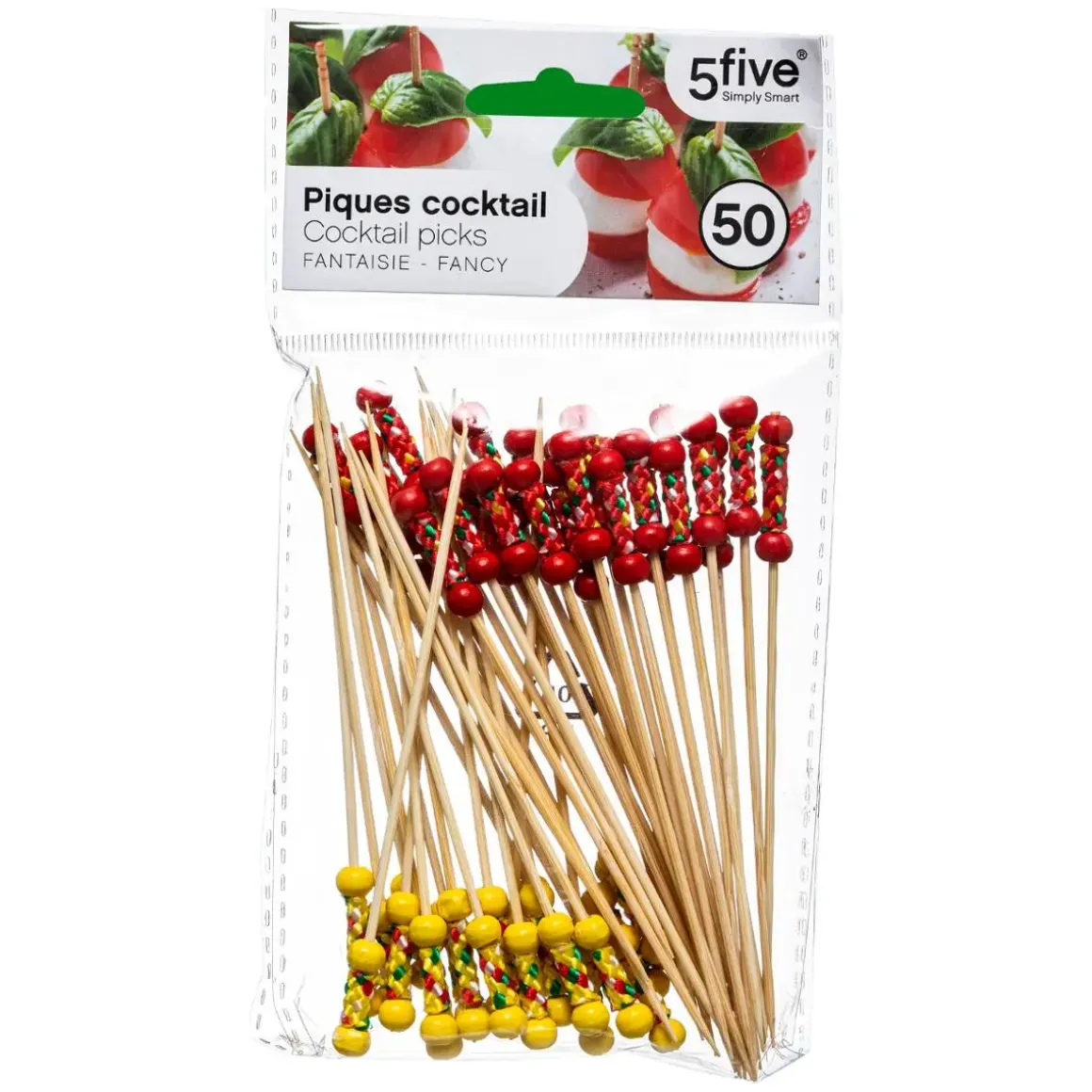 PIQUES A COCKTAIL BAMBOU X50 PIECES FANTAISIE