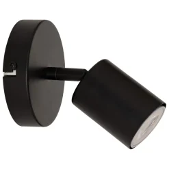 PLAFONNIER APPLIQUE METAL VICO NOIR D.10CM