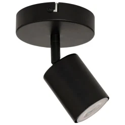 PLAFONNIER APPLIQUE METAL VICO NOIR D.10CM