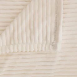 PLAID FLANELLE COTELE ARUM IVOIRE 240X220CM