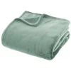 PLAID FLANELLE UNI CELADON 180X230CM