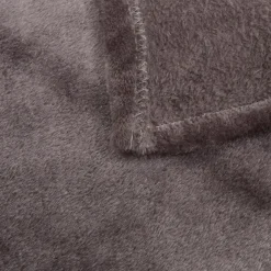 PLAID FLANELLE UNI GRIS FONCE 240X260CM