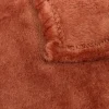 PLAID FLANELLE UNI TERRACOTTA 240X260CM