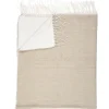 PLAIDS FRANGES EFFET LAINE BEIGE