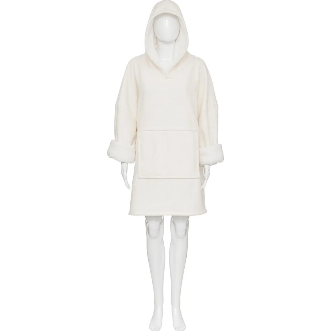 PLAID SWEAT BOUCLET IVOIRE
