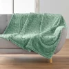 PLAID 125X150CM FLANELLE RELIEF UNIE MINI FROSTY SAUGE