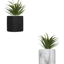 PLANTE POT MARBRE SAO H.17.5CM