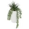 PLANTE VISAGE POT CIMENT BLANC H.25CM