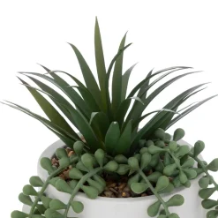 PLANTE VISAGE POT CIMENT BLANC H.25CM