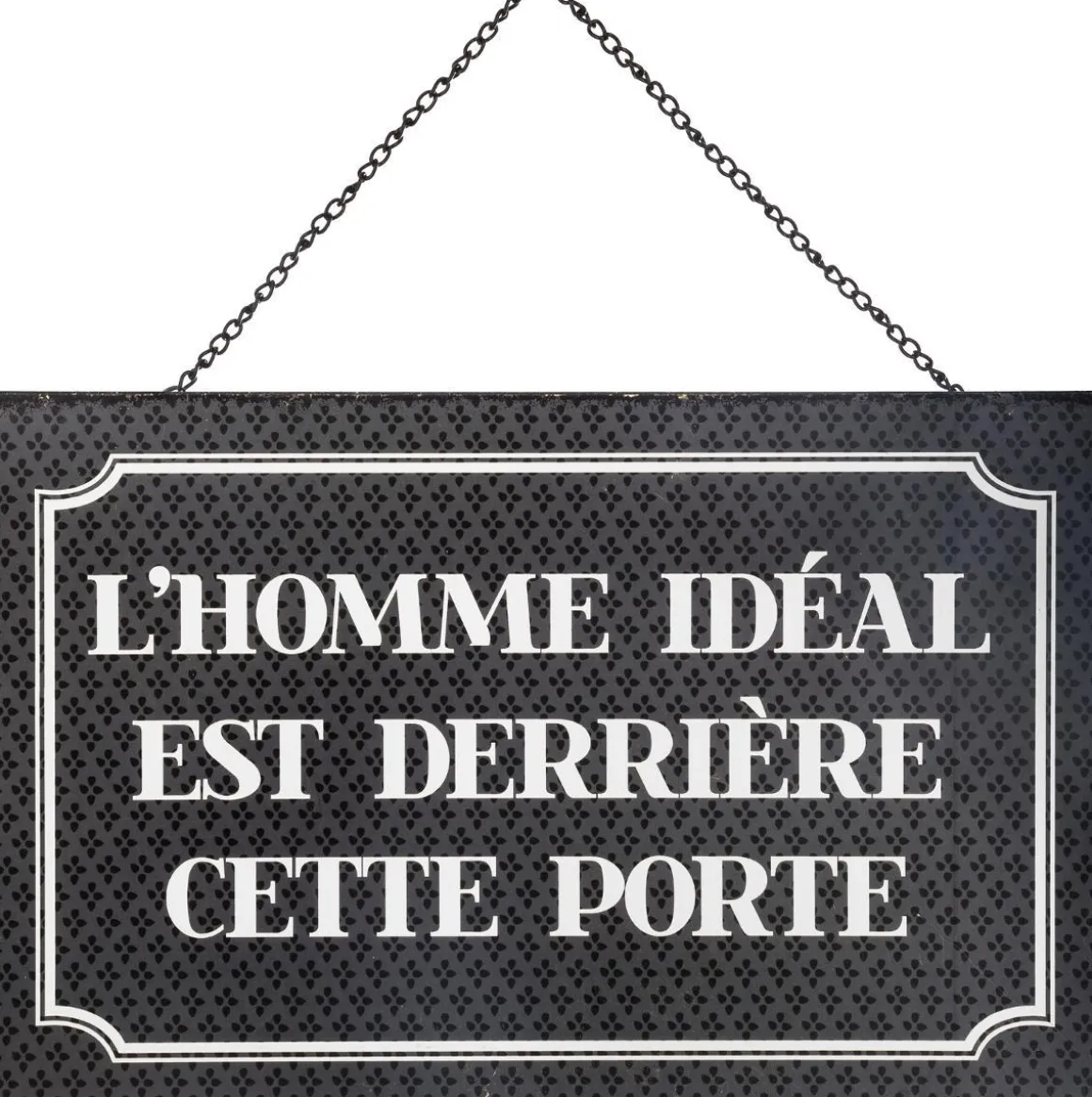 PLAQUE METAL CHIC 28X18CM