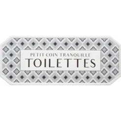 PLAQUE PORTE METAL CARREAUX
