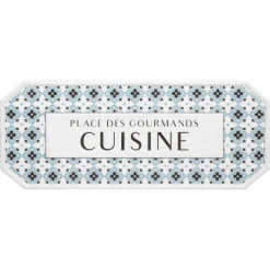 PLAQUE PORTE METAL CARREAUX