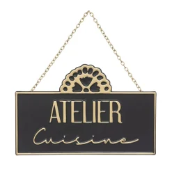 PLAQUE PORTE METAL NIGHT 20X13CM