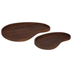 PLATEAU BOIS ORIGINES MARRON D.42X29.8CM