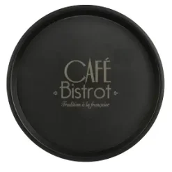 PLATEAU DIAM 35 CM DECOR BISTROT ANTIGLISSE