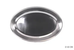 PLATEAU INOX OVALE 40X26CM