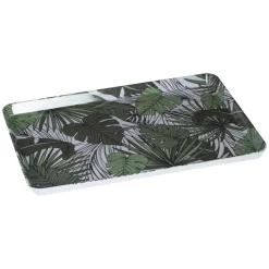 PLATEAU MELAMINE DECOR JUNGLE VEGETAL 45X30CM