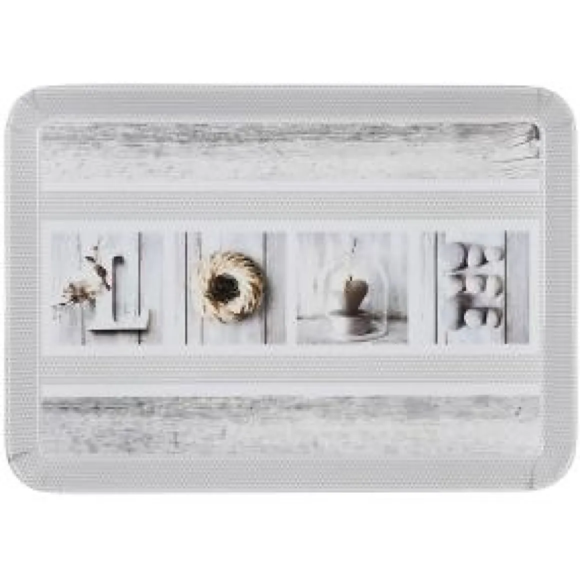 PLATEAU MELAMINE LOVE L 30 CM L 22 CM
