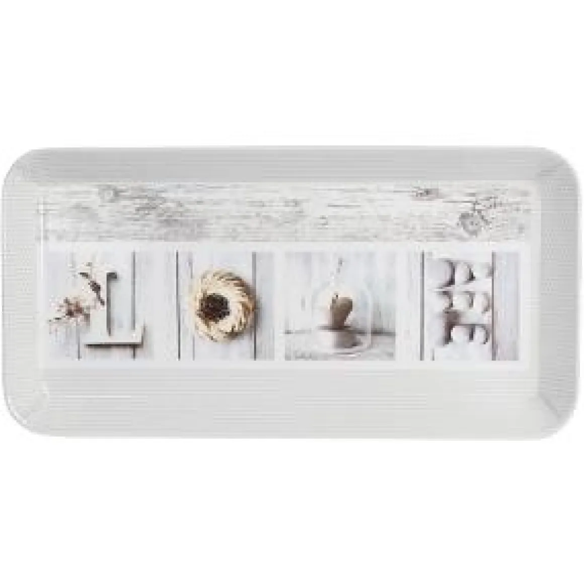 PLATEAU MELAMINE LOVE L 30 CM L 15 CM