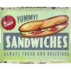 PLATEAU MELAMINE VINTAGE SANDWICHS 41X28CM