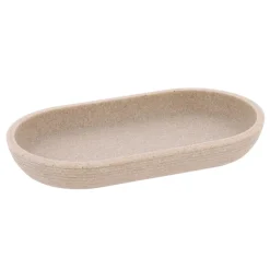 PLATEAU STRIE POLYRESINE BEIGE